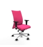 Piqueras y Crespo Albacete confidente XL sincro similpiel rosa brazos 1D cromados base aluminio ruedas 65 mm nailon