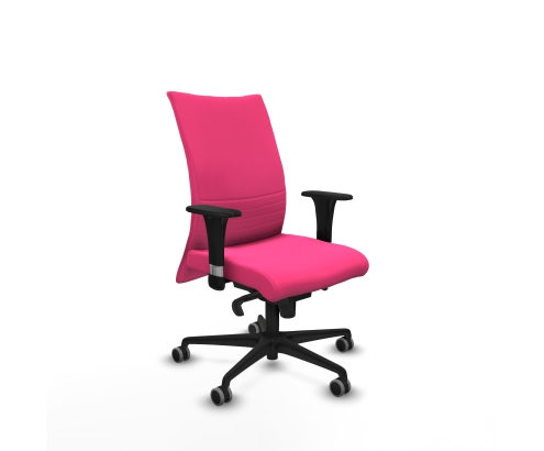 Piqueras y Crespo Albacete confidente XL sincro similpiel rosa brazos 1D cromados base nailon ruedas 65mm engomadas