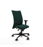 Piqueras y Crespo Albacete confidente XL sincro similpiel verde botella brazos 1D cromados base nailon ruedas 65 mm nailon