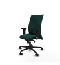 Piqueras y Crespo Albacete confidente XL sincro similpiel verde botella brazos 1D cromados base nailon ruedas 65 mm nailon