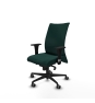 Piqueras y Crespo Albacete confidente XL sincro similpiel verde botella brazos 1D cromados base nailon ruedas 65mm engomadas