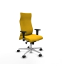 Piqueras y Crespo Albacete direcci?n sincro bali amarillo brazos 1D cromados base aluminio ruedas 65 nailon