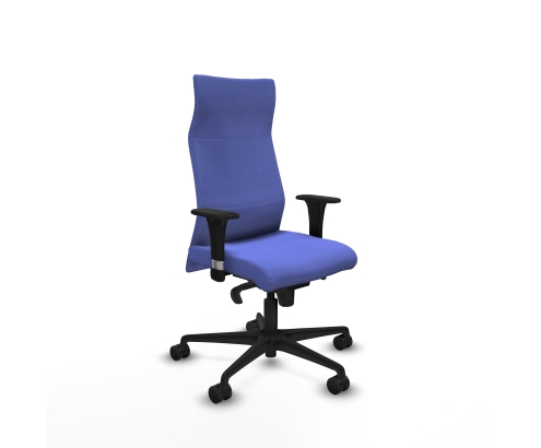 Piqueras y Crespo Albacete direcci?n sincro bali azul claro brazos 1D cromados base nailon ruedas 65 nailon