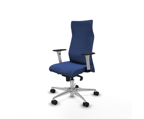 Piqueras y Crespo Albacete direcci?n sincro bali azul marino brazos 1D blancos base aluminio ruedas 65 nailon