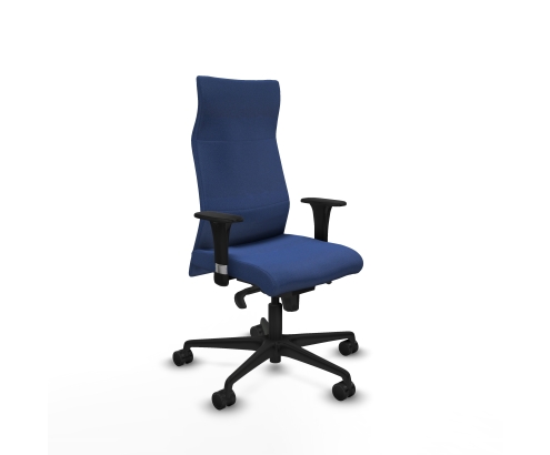 Piqueras y Crespo Albacete direcci?n sincro bali azul marino brazos 1D cromados base nailon ruedas 65 nailon