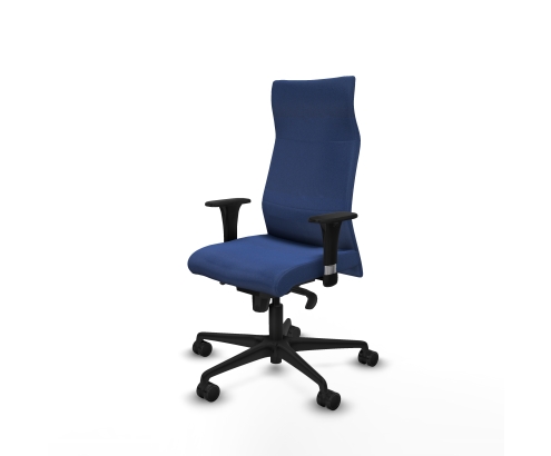 Piqueras y Crespo Albacete direcci?n sincro bali azul marino brazos 1D cromados base nailon ruedas 65 nailon