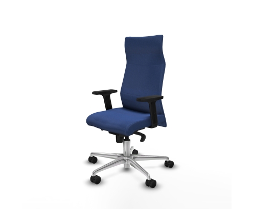 Piqueras y Crespo Albacete direcci?n sincro bali azul marino brazos 2D base aluminio ruedas 65 nailon