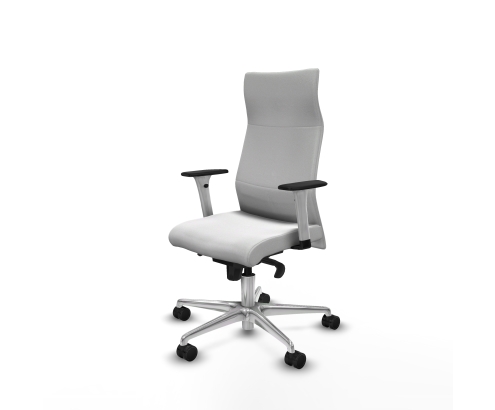 Piqueras y Crespo Albacete direcci?n sincro bali blanco brazos 1D blancos base aluminio ruedas 65 nailon