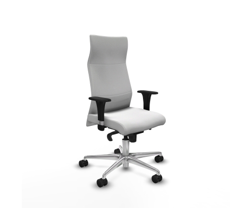 Piqueras y Crespo Albacete direcci?n sincro bali blanco brazos 1D cromados base aluminio ruedas 65 nailon
