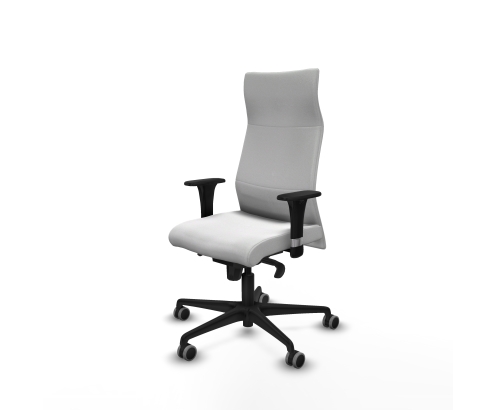 Piqueras y Crespo Albacete direcci?n sincro bali blanco brazos 1D cromados base nailon ruedas 65 engomadas
