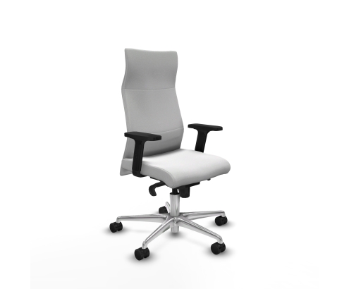 Piqueras y Crespo Albacete direcci?n sincro bali blanco brazos 2D base aluminio ruedas 65 nailon