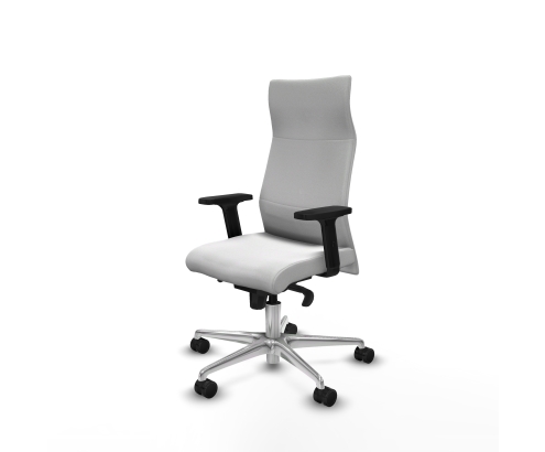Piqueras y Crespo Albacete direcci?n sincro bali blanco brazos 2D base aluminio ruedas 65 nailon