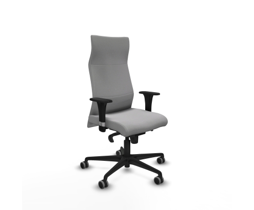 Piqueras y Crespo Albacete direcci?n sincro bali gris claro brazos 1D cromados base nailon ruedas 65 engomadas