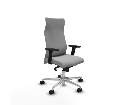 Piqueras y Crespo Albacete direcci?n sincro bali gris claro brazos 2D base aluminio ruedas 65 nailon