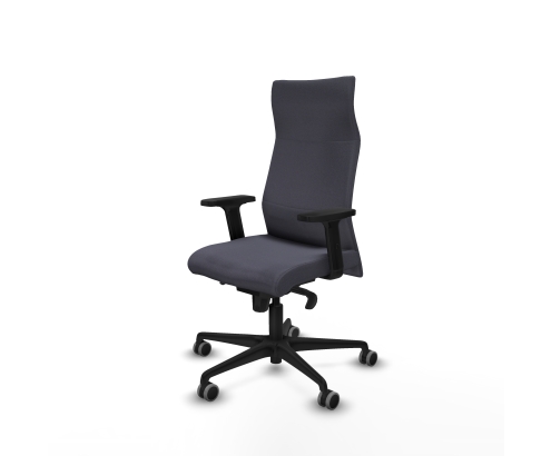 Piqueras y Crespo Albacete direcci?n sincro bali gris oscuro brazos 2D base nailon ruedas 65 engomadas