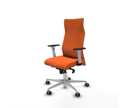 Piqueras y Crespo Albacete direcci?n sincro bali naranja brazos 1D blancos base aluminio ruedas 65 engomadas
