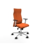 Piqueras y Crespo Albacete direcci?n sincro bali naranja brazos 1D blancos base aluminio ruedas 65 nailon