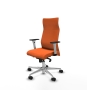 Piqueras y Crespo Albacete direcci?n sincro bali naranja brazos 1D blancos base aluminio ruedas 65 nailon