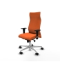 Piqueras y Crespo Albacete direcci?n sincro bali naranja brazos 1D cromados base aluminio ruedas 65 nailon