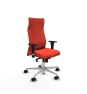 Piqueras y Crespo Albacete direcci?n sincro bali naranja oscuro brazos 1D cromados base aluminio ruedas 65 nailon