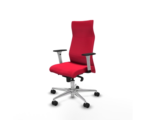 Piqueras y Crespo Albacete direcci?n sincro bali rojo brazos 1D blancos base aluminio ruedas 65 nailon