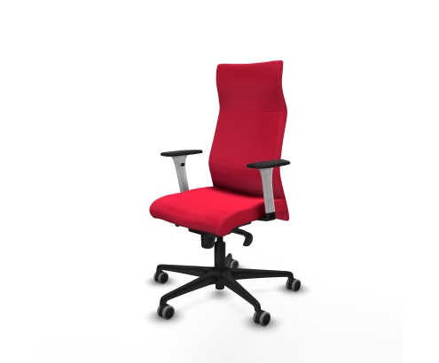 Piqueras y Crespo Albacete direcci?n sincro bali rojo brazos 1D blancos base nailon ruedas 65 engomadas