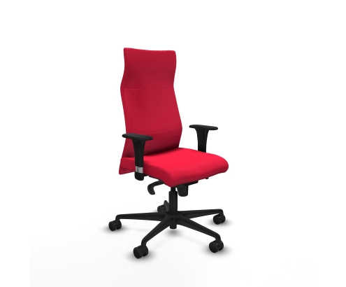 Piqueras y Crespo Albacete direcci?n sincro bali rojo brazos 1D cromados base nailon ruedas 65 nailon