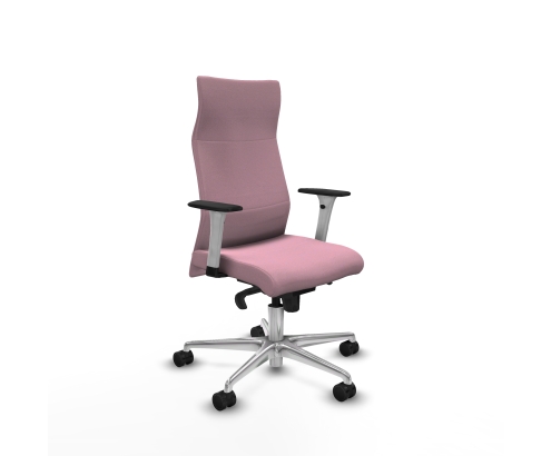 Piqueras y Crespo Albacete direcci?n sincro bali rosa brazos 1D blancos base aluminio ruedas 65 nailon