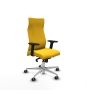 Piqueras y Crespo Albacete direcci?n sincro similpiel amarillo brazos 2D base aluminio ruedas 65 engomadas