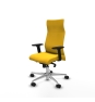 Piqueras y Crespo Albacete direcci?n sincro similpiel amarillo brazos 2D base aluminio ruedas 65 nailon