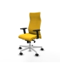 Piqueras y Crespo Albacete direcci?n sincro similpiel amarillo brazos 2D base blanca ruedas 65 nailon