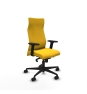 Piqueras y Crespo Albacete direcci?n sincro similpiel amarillo brazos 2D base nailon ruedas 65 nailon