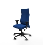 Piqueras y Crespo Albacete direcci?n sincro similpiel azul brazos 1D cromados base nailon ruedas 65 engomadas