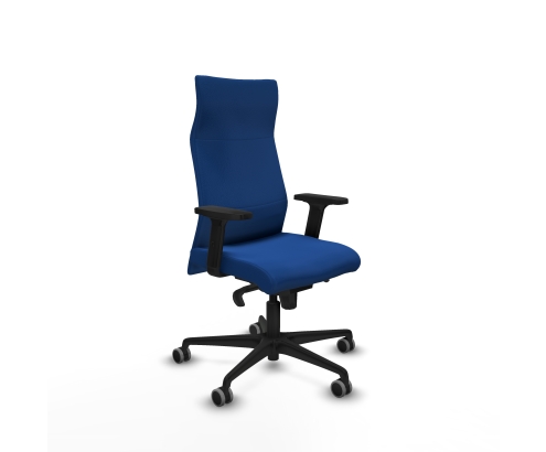 Piqueras y Crespo Albacete direcci?n sincro similpiel azul brazos 2D base nailon ruedas 65 engomadas