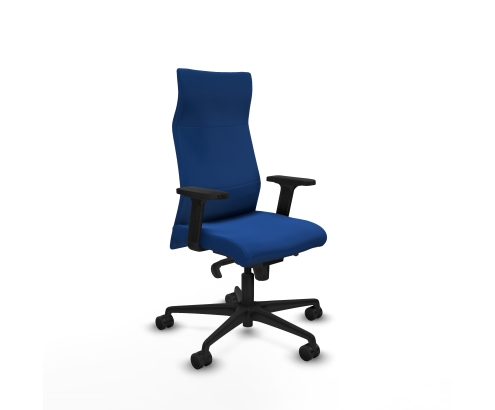 Piqueras y Crespo Albacete direcci?n sincro similpiel azul brazos 2D base nailon ruedas 65 nailon