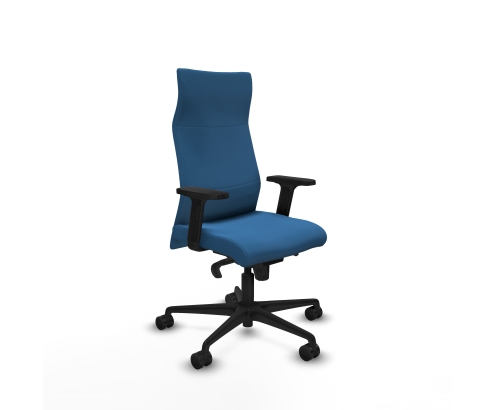 Piqueras y Crespo Albacete direcci?n sincro similpiel azul claro brazos 2D base nailon ruedas 65 nailon