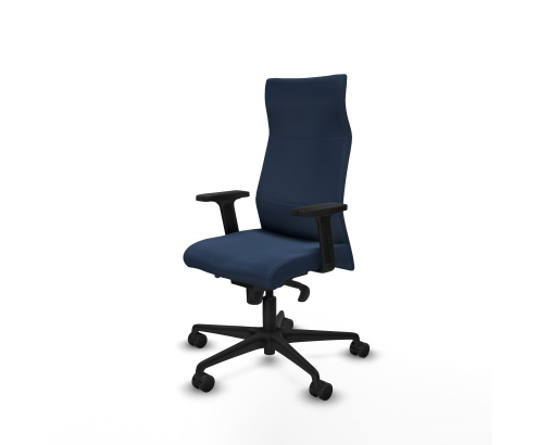 Piqueras y Crespo Albacete direcci?n sincro similpiel azul marino brazos 2D base nailon ruedas 65 nailon
