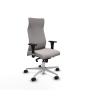 Piqueras y Crespo Albacete direcci?n sincro similpiel blanco brazos 1D cromados base aluminio ruedas 65 nailon