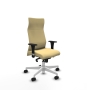 Piqueras y Crespo Albacete direcci?n sincro similpiel crema brazos 1D cromados base blanca ruedas 65 nailon