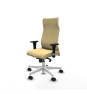 Piqueras y Crespo Albacete direcci?n sincro similpiel crema brazos 1D cromados base blanca ruedas 65 nailon