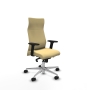 Piqueras y Crespo Albacete direcci?n sincro similpiel crema brazos 2D base aluminio ruedas 65 nailon