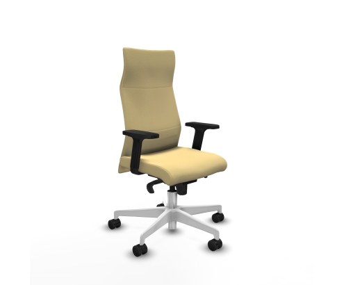 Piqueras y Crespo Albacete direcci?n sincro similpiel crema brazos 2D base blanca ruedas 65 nailon