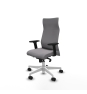 Piqueras y Crespo Albacete direcci?n sincro similpiel gris brazos 2D base blanca ruedas 65 nailon