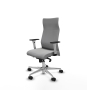 Piqueras y Crespo Albacete direcci?n sincro similpiel gris claro brazos 1D blancos base aluminio ruedas 65 nailon