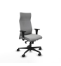 Piqueras y Crespo Albacete direcci?n sincro similpiel gris claro brazos 1D cromados base nailon ruedas 65 nailon