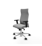 Piqueras y Crespo Albacete direcci?n sincro similpiel gris claro brazos 2D base aluminio ruedas 65 nailon
