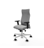 Piqueras y Crespo Albacete direcci?n sincro similpiel gris claro brazos 2D base blanca ruedas 65 nailon