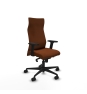 Piqueras y Crespo Albacete direcci?n sincro similpiel marr?n brazos 2D base nailon ruedas 65 nailon