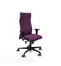 Piqueras y Crespo Albacete direcci?n sincro similpiel morado brazos 1D cromados base nailon ruedas 65 engomadas