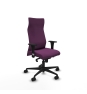 Piqueras y Crespo Albacete direcci?n sincro similpiel morado brazos 1D cromados base nailon ruedas 65 nailon